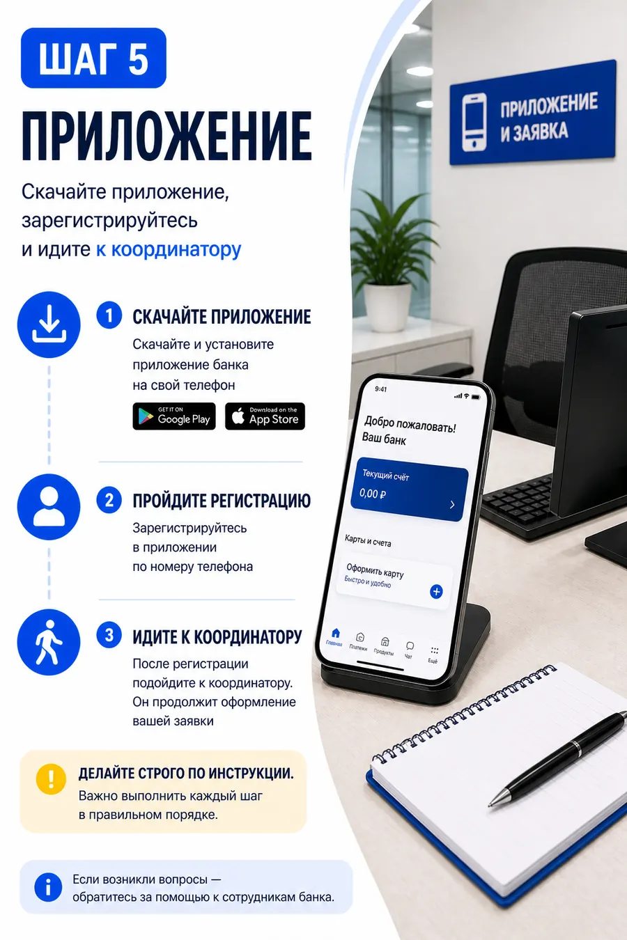 Приложение и заявка